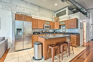 This vacation rental is well appointed with stainless steel kitchen appliances!