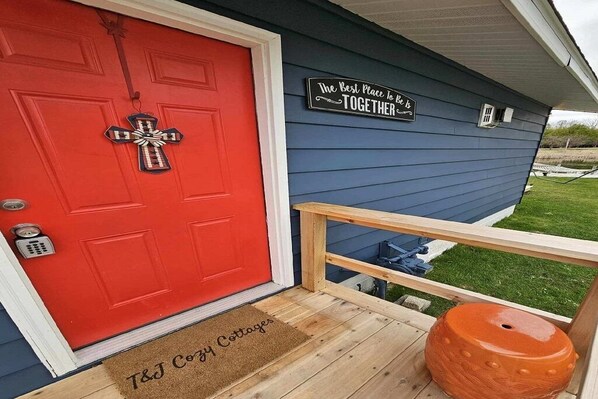 Side Deck with Red Door