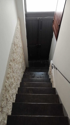 Private entrance and stairway to our first floor apartment.