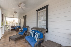 Front porch seating area of private home
Wrap around porch