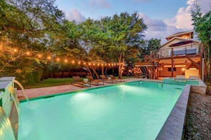 Enjoy a night time swim under the Texas sky!