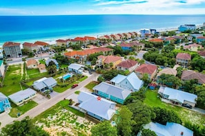 Aerial of home and close proximity to the Beach