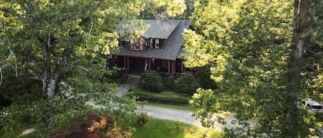 Aerial photo of Serene Flat Rock Farmhouse Getaway