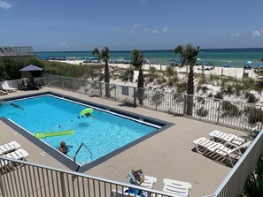 Over Looking Pool And Beach one floor off Beach