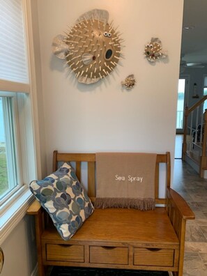 Back door entry! Hand crafted pottery...Puffer family 😉