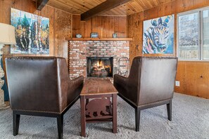 2nd living room - 2nd extended living room with Gas FIREPLACE and fooseball table!