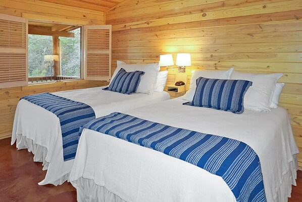 Hotel room with two queen beds