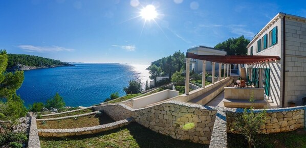 outside garden and one of the terraces