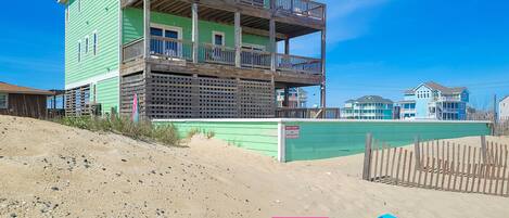 Welcome to "Ocean Breeze". It's right ON the beach, on the Outer Banks!