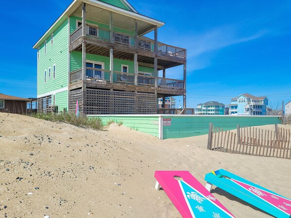Welcome to "Ocean Breeze". It's right ON the beach, on the Outer Banks!