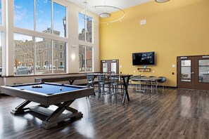 Up for a game of pool? Find it in the community lounge