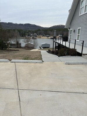 Sidewalk down to Winslow’s Waterfront apt. 