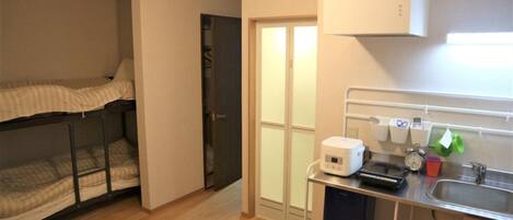 Kitchenette and shower room