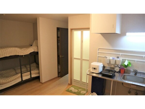 Kitchenette and shower room