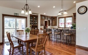 Dining area and kitchen