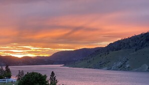 Sunset view from deck