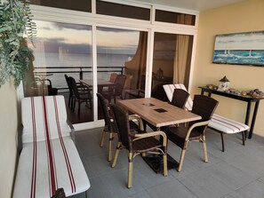 Spacious balcony with Pool & Ocean View