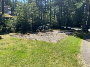 Kids play area with jungle gym and room to run!