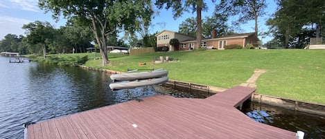 Boat dock on lake