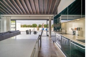 Kitchen, island, table and chairs