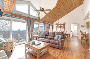 Living Room--- Bright and Inviting with Windows 