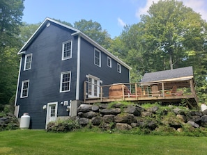Laurel Hill, Rear Deck and Pavillion with Seating Area and Propane Fire Pit