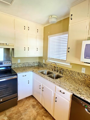 All new stainless steel appliances & granite counters. 