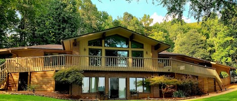 Lakeside of house. Beautiful views from every room.