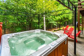 Relax in the new hot tub.