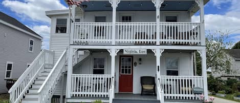 The building offers great porches!