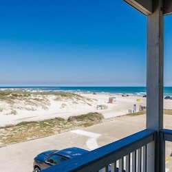 Dune and beach view from the first floor balcony