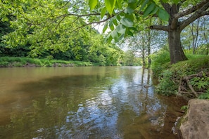 Your cabin is mere feet from your private piece of the New River...