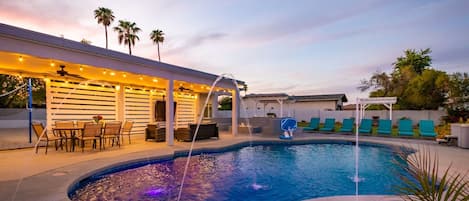 Multimillion Estate with Vegas Style Cabana / Outdoor Livingroom.
