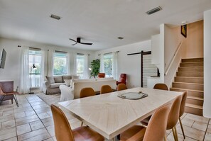 Dining Table and open concept design to enjoy