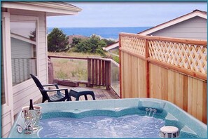 Ocean view hot tub