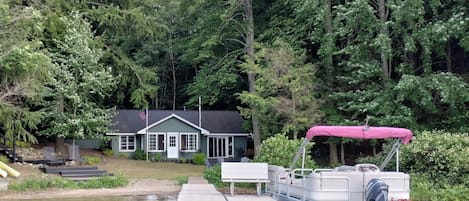 A view of Chandler Lake Landing from the lake.