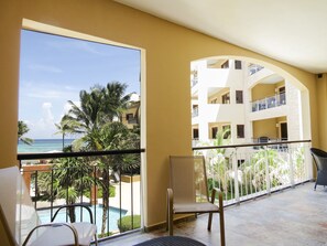 Balcony with outdoor furniture