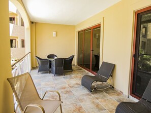 Balcony with outdoor furniture