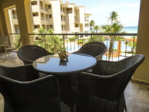 Balcony with outdoor furniture