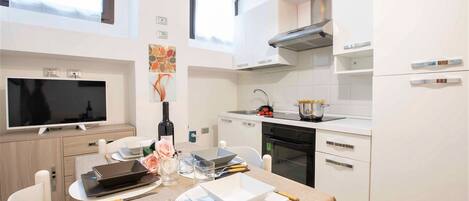 Kitchen and dining area