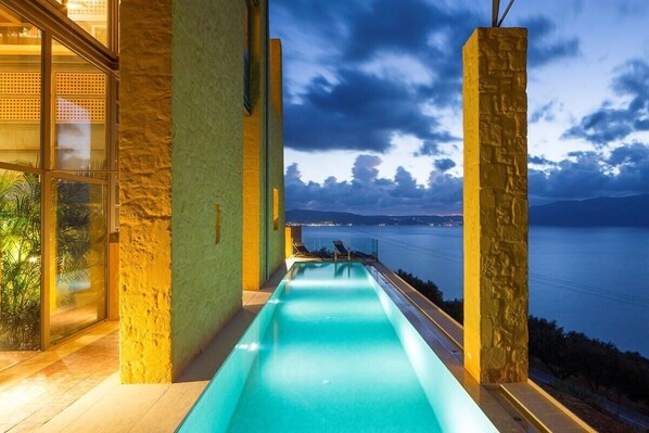 Exquisite exterior pool of the villa