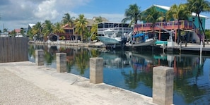 80 ft wide deep water canal so close to open water. Can't beat that