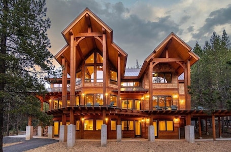 Dramatic front view of Lodge