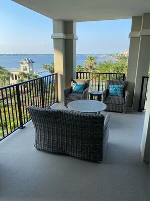 Large 366’ wrap around balcony