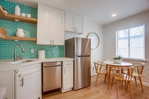 Brand new kitchen - THERE IS A RANGE/OVEN IN THE UNIT (just wasn't installed yet at the time of this photo)