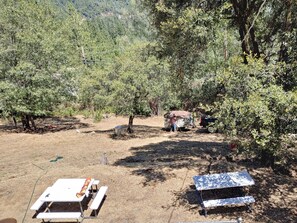 Picnic camping area backyard