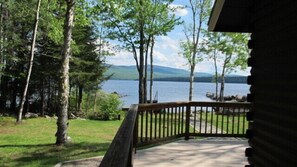 Deck with a gorgeous view of Mooselookmeguntic Lake