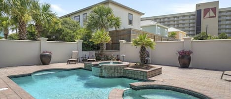 The Big Easy - Water Views from this Beautiful Vacation Rental Beach House with Private Pool, Spa Tub, & Elevator in Miramar Beach, Florida - Five Star Properties Destin/30A