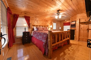 Sleep your cares away in this comfortable California King size bed. Main floor. 