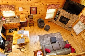 Loft view. Full kitchen comes with microwave, oven, & a new dishwasher & fridge!